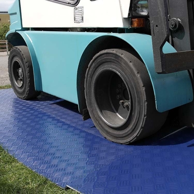 2 × 8ft Tikar Rig Rig Plastik HDPE Biru Sementara Untuk Tikar Jalan Tugas Berat