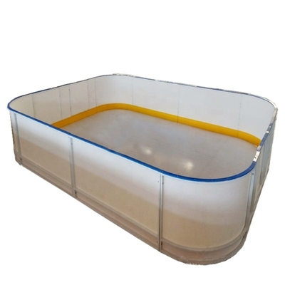 Plastik Skating Rink Fence HDPE Hockey Dasher Board Kick Plate Dengan Rangka Baja