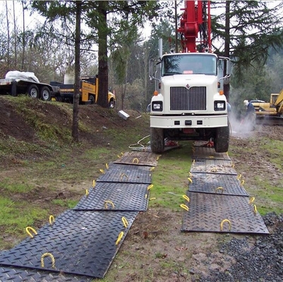 2×8 Ft Polyethylene Plastic Track Mat Mat Pelindung Tanah Untuk Jalan Sementara