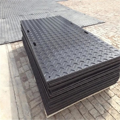 Lantai Plastik Keras Portable Roadways Mat Hdpe Ground Protection Road Mats