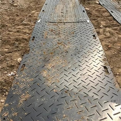 Lantai Plastik Keras Portable Roadways Mat Hdpe Ground Protection Road Mats