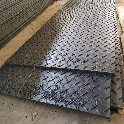 Anyaman Trotoar Sementara HDPE 2x4ft Plastik Excavator Mats Rig Anyaman Papan