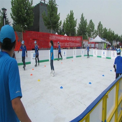 Outdoor Backyard White Mobile UHMWPE Sintetis Ice Hockey Skating Rink Panels