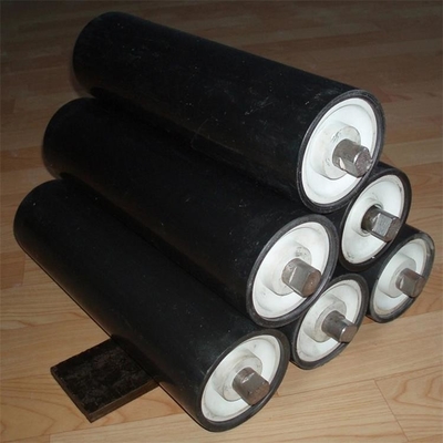 Blue UHMWPE Belt Conveyor Roller Idler Untuk Roller Conveyor Belt Penambangan