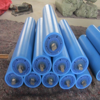 Anti Korosi UHMW PE Belt Conveyor Idler Roller Untuk Conveyor Carrier Roller