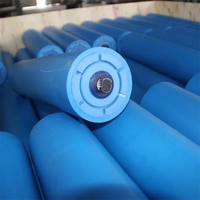 Anti Korosi UHMW PE Belt Conveyor Idler Roller Untuk Conveyor Carrier Roller