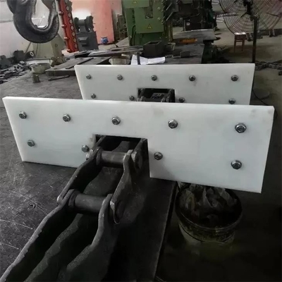 Suku Cadang Mesin Conveyor Fabrikasi Polyethylene Flight Paddle White UHMWPE