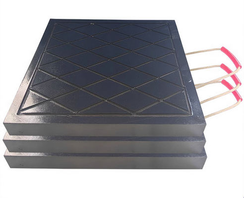 Truk profesional 30mm Plastik Crane Outrigger Pads Mat Stabilizer Uhmwpe Hitam