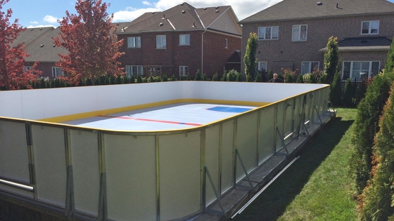 Extreme Glide Synthetic Ice Skating Rink Sheet / Plastik Iceless Skating Rink Untuk Pusat Pelatihan